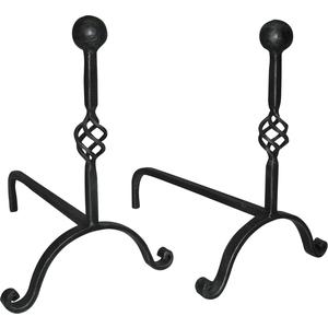 Photo GCH124S : Wrought iron andirons