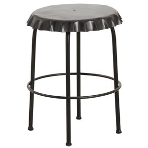 Photo NTB1690 : Black metal cap stool