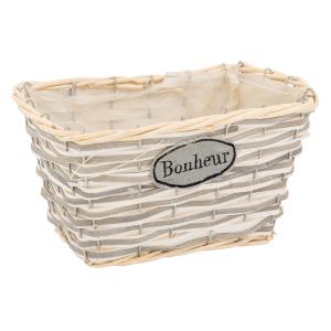 Photo CCO8142P : Stained wood and willow basket