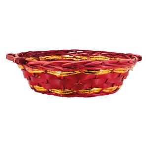 Photo CPR3310 : Round basket in stained willow