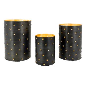 Photo DBO283S : Candle holders with gold inside