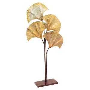 Photo DBO3530 : Metal leaves candle holder