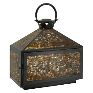 Photo DBO3720 : Lacquered metal lantern 2 candles