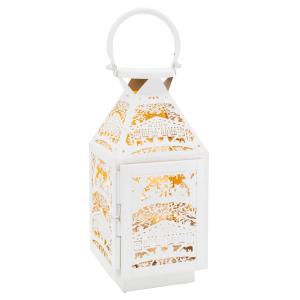 Photo DBO3730 : Lacquered white metal lantern