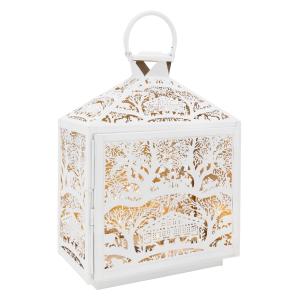 Photo DBO3740 : Rectangular lacquered metal lantern