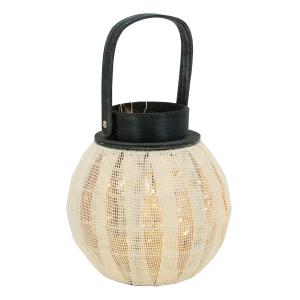 Photo DBO4050V : Round wood and cotton lantern