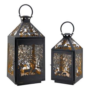 Photo DBO425S : Black metal lanterns