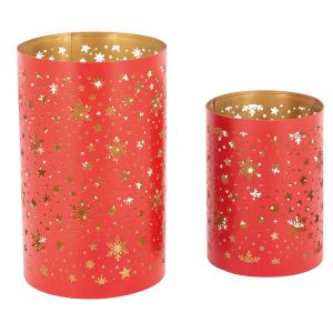 Photo DBO476S : Set of 2 lacquered metal lanterns