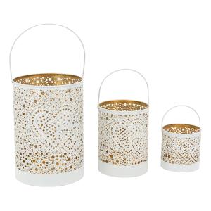 Photo DBO479S : Set of 3 lacquered candle holders