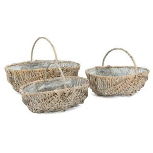 Photo FCO473SP : Grey willow baskets with handle