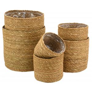 Photo JCP417SP : Natural rush pot covers 