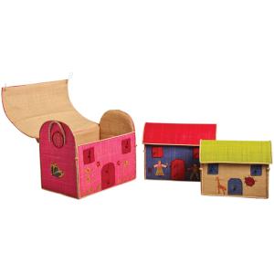 Photo KJO160S : Set of 3 raffia toy boxes