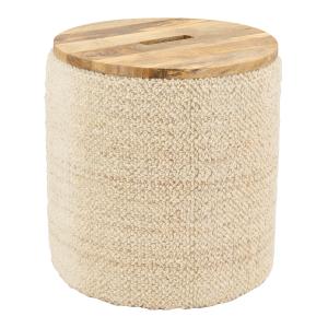 Photo KPO1300 : Pouf / coffre en laine