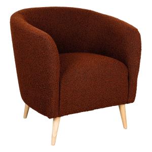 Photo MFA4020 : Fauteuil en bouclette marron