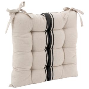 Photo NCO2990 : Beige cotton chair cushion