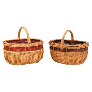 Photo PMA4040 : Buff willow basket with handle