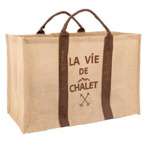 Photo SBU1460 : Sac à bûches en jute naturel