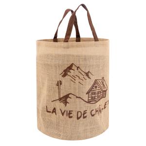 Photo SBU1470 : Sac à bûches en jute naturel