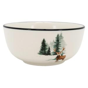 Photo TDI369S : Bols cerf et sapin en porcelaine