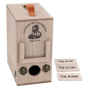 Photo VBO1980 : Boite à cubi en bois 3 litres