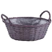 Photo CDA5461P : Stained half willow round basket