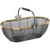 Photo PME1153 : Metal and rattan basket with handle