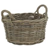 Photo CUT1620 : Round basket in grey kubu