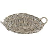 Photo CVN1260 : Grey pullut rattan winnowing basket 