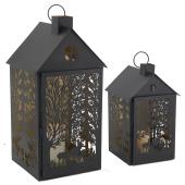 Photo DBO443S : Set of 2 iron lanterns