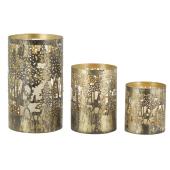 Photo DBO447S : Set of 3 metal candle holders