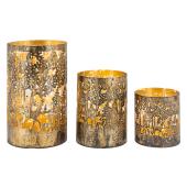 Photo DBO447S : Set of 3 metal candle holders