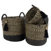 Photo JCP416S : Raffia and seagrass planters