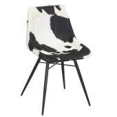 Photo MCH1970 : Chaise en peau de vache noire