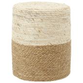 Photo NPO1690 : Pouf in jute and corn husk