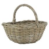 Photo PMA5270 : Oval basket in split grey kubu