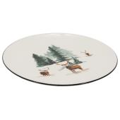 Photo TAS127S : Assiettes en porcelaine blanche