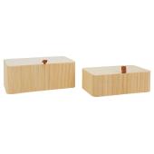 Photo VBT356S : Set of 2 rectangular bamboo boxes 