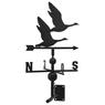 Wrought iron weather vane with wild goose design