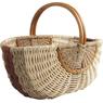 Rattan and seagrass baskets with handle