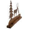 Deer and pine tree metal decor