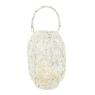 White lacquered willow lantern