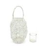 White lacquered willow lantern