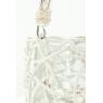 White lacquered willow lantern