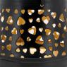 Black and gold candle holder with hearts