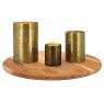 Metal candle holders scarved