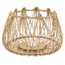 Grey pulut rattan and metal candle holder