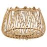 Grey pulut rattan and metal candle holder