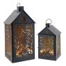 Set of 2 iron lanterns