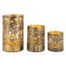 Set of 3 metal candle holders