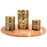 Set of 3 metal candle holders